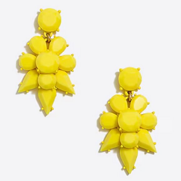 J. Crew yellow opaque statement dangle earrings--SOLD OUT on J.Crew site - Picture 1 of 9